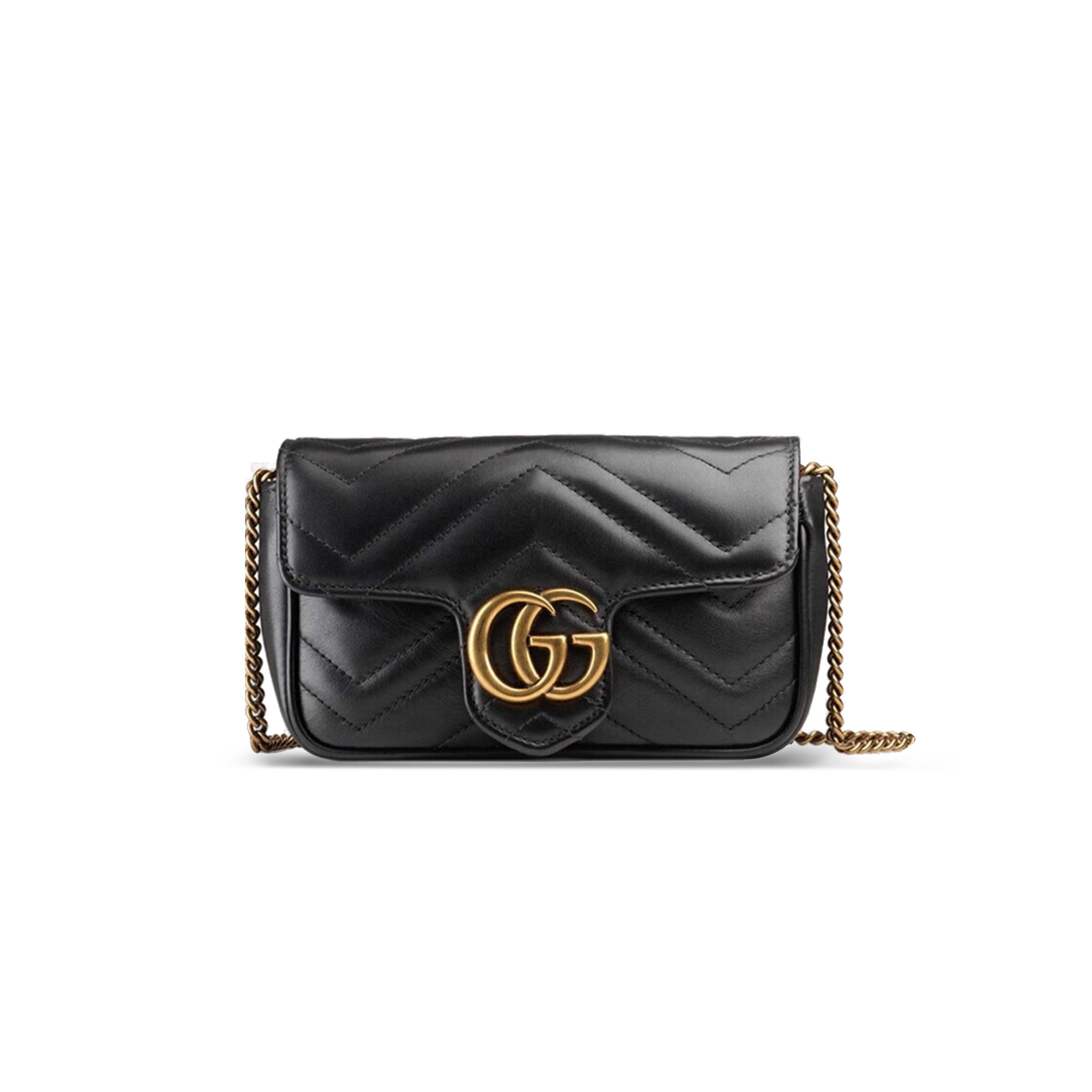 GUCCI GG MARMONT MATELASSÉ LEATHER SUPER MINI BAG 751526 (21*12*5cm)